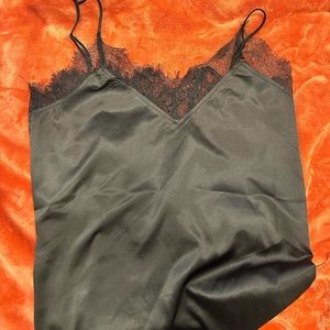 Lace Satin Tank
